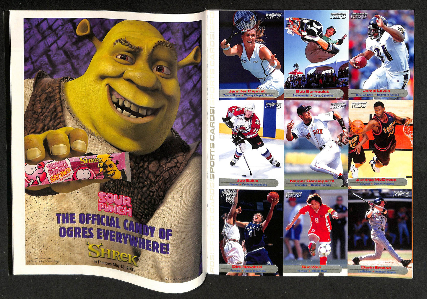 2001 Sports Illustrated for Kids Allen Iverson w/ Cards Capriati Sakic 211551