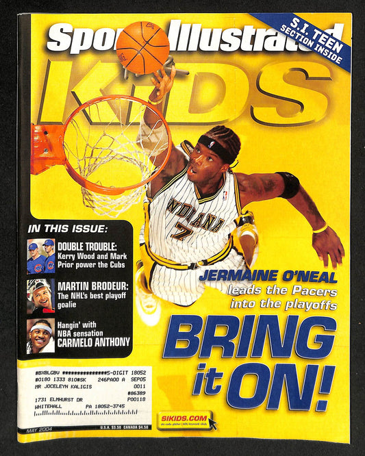 2004 Sports Illustrated for Kids Jermaine O'Neal w/ Cards Agassi Kidd 211554