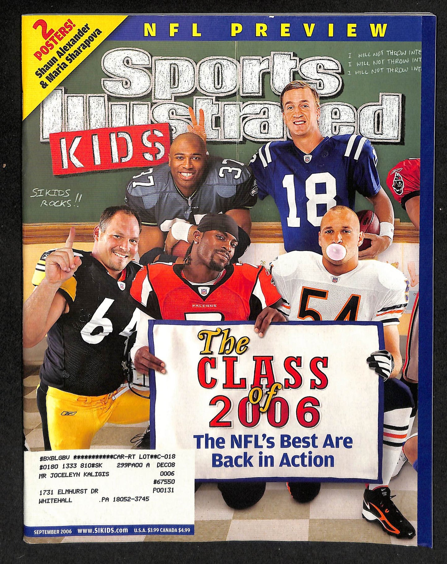 2006 Sports Illustrated for Kids NFL Class of 2006 w/ Cards McGrady Beard 211556