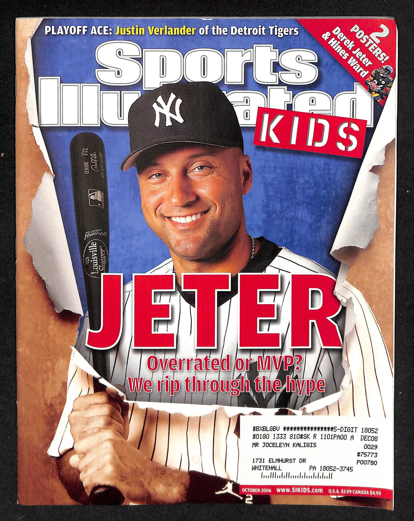 2006 Sports Illustrated for Kids Derek Jeter w/ Cards Swin Cash Wayne 211558
