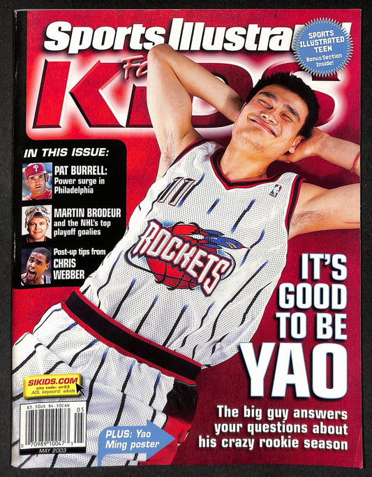 2003 Sports Illustrated for Kids Yao Ming Cover w/ Cards Lebron James RC 211529