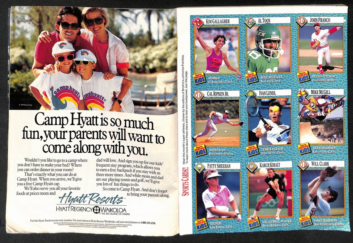 1989 Sports Illustrated for Kids Little League Cover w/ Cards Ripken Jr 211535