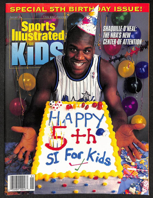 1994 Sports Illustrated for Kids Shaquille O'Neal Cover Newsstand w/ Cards 11528