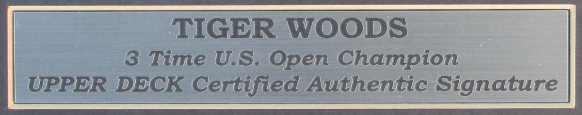 2008 Tiger Woods Unused Ticket Set 34x23 Framed + 8x10 Photo Signed UD COA IXL09