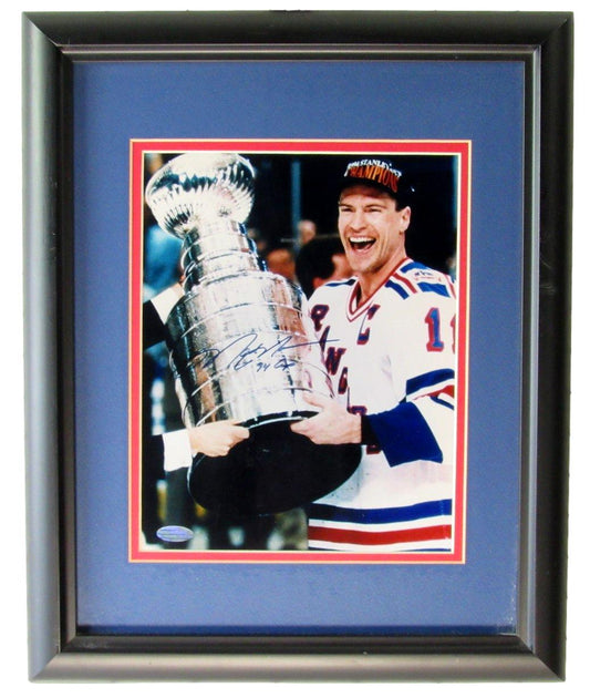 Mark Messier Rangers Signed 1994  8x10 Stanley Cup Framed Photo Steiner IXL15