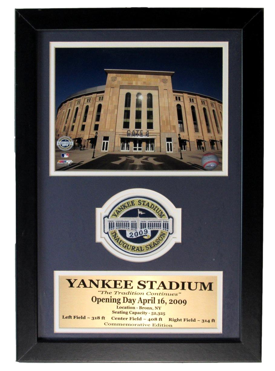 2009 New Yankee Stadium Inaugural  Opening Day 4/16/09 Framed Collage IXL17