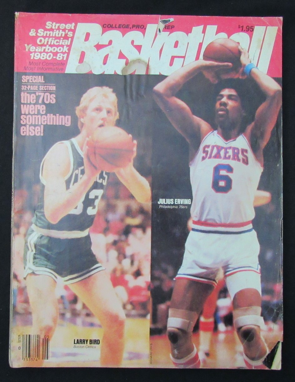 1980-81 Street and Smiths College Prep Pro Basketball Yearbook Bird Cover 199994
