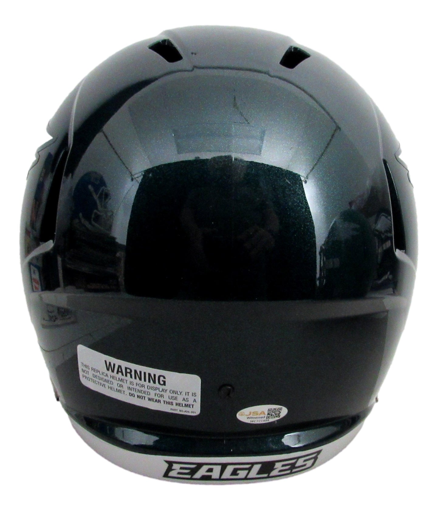 Quinyon Mitchell Signed Speed Replica Full Size Green Helmet Eagles JSA 210356
