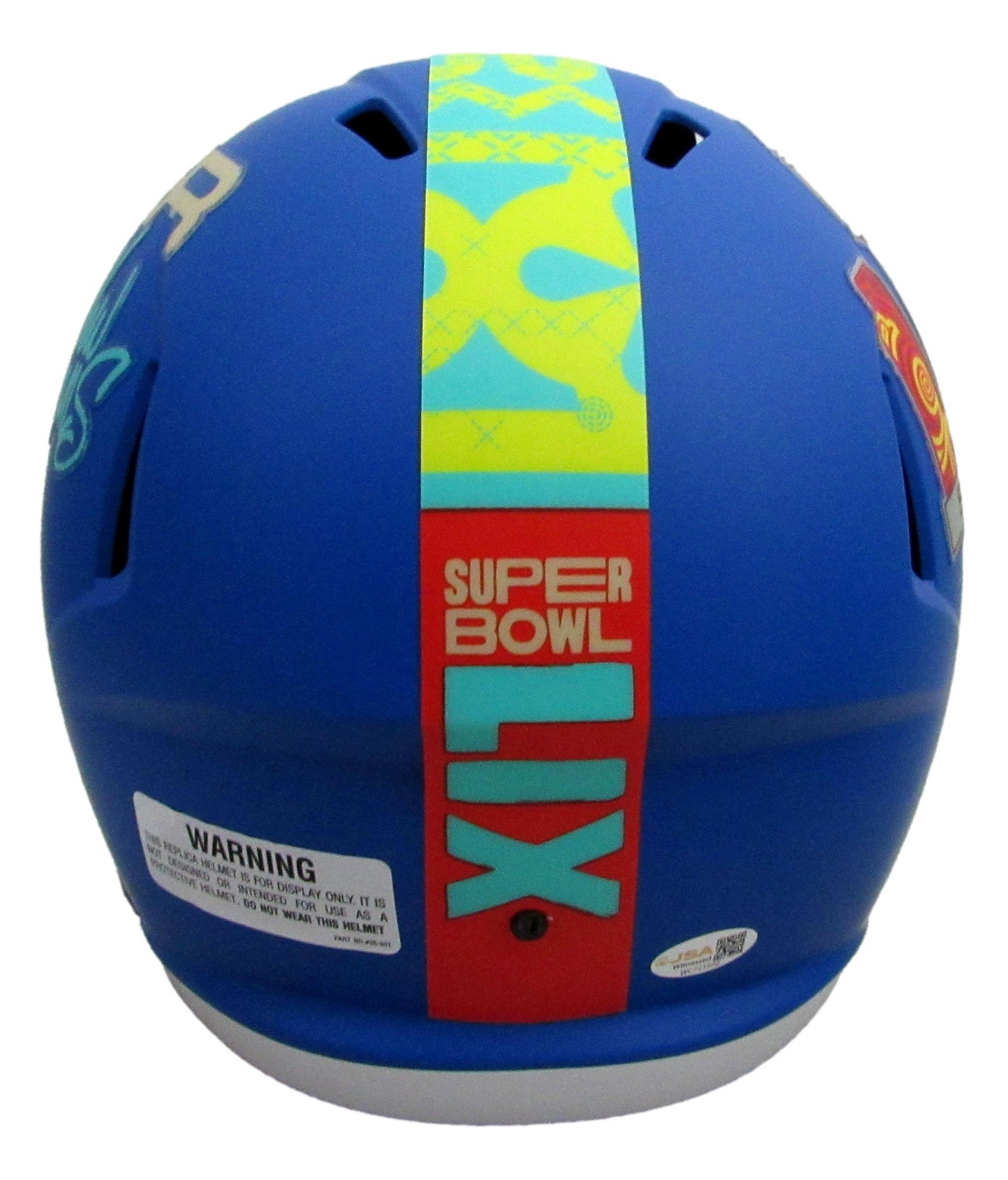 Quinyon Mitchell Signed Speed Replica Full Size Blue SB LIX Helmet Eagles JSA
