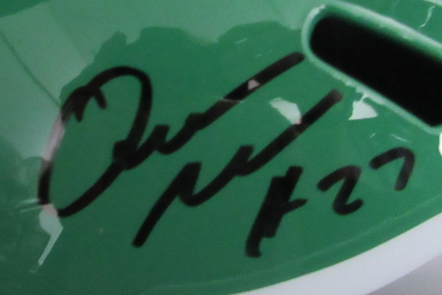 Quinyon Mitchell Signed Speed Replica Full Size Kelly Helmet Eagles JSA 210351