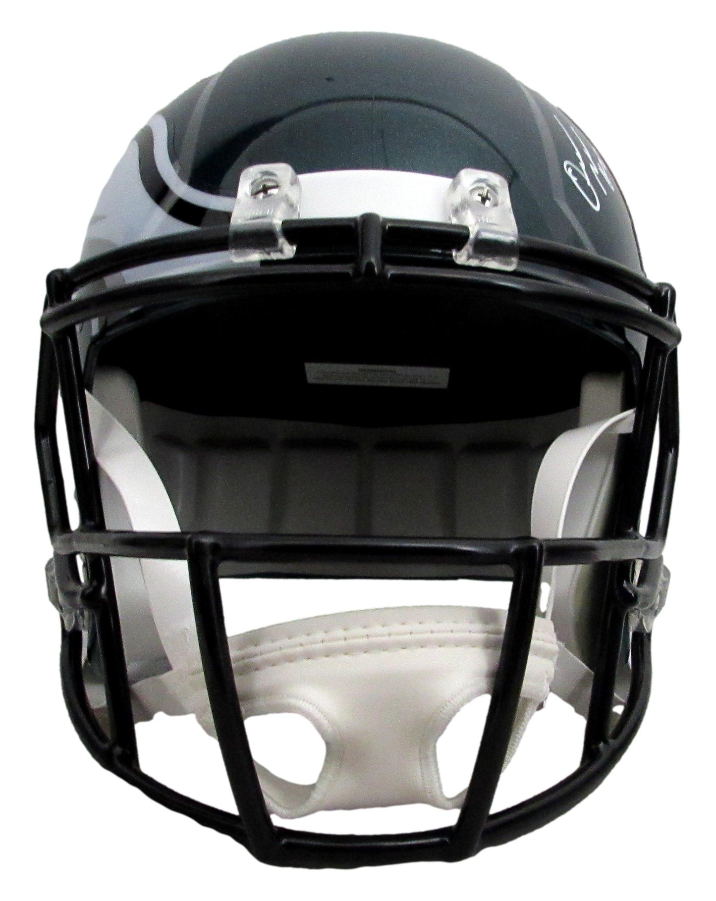 Quinyon Mitchell Signed Speed Replica Full Size Green SB LIX Helmet Eagles JSA