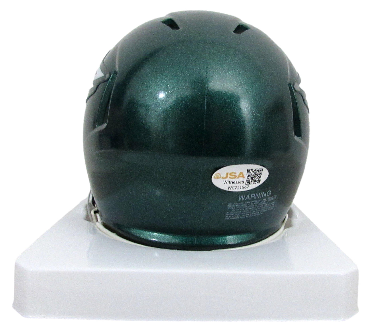 Quinyon Mitchell Signed/Auto Speed Replica Mini Green Helmet Eagles JSA 210353