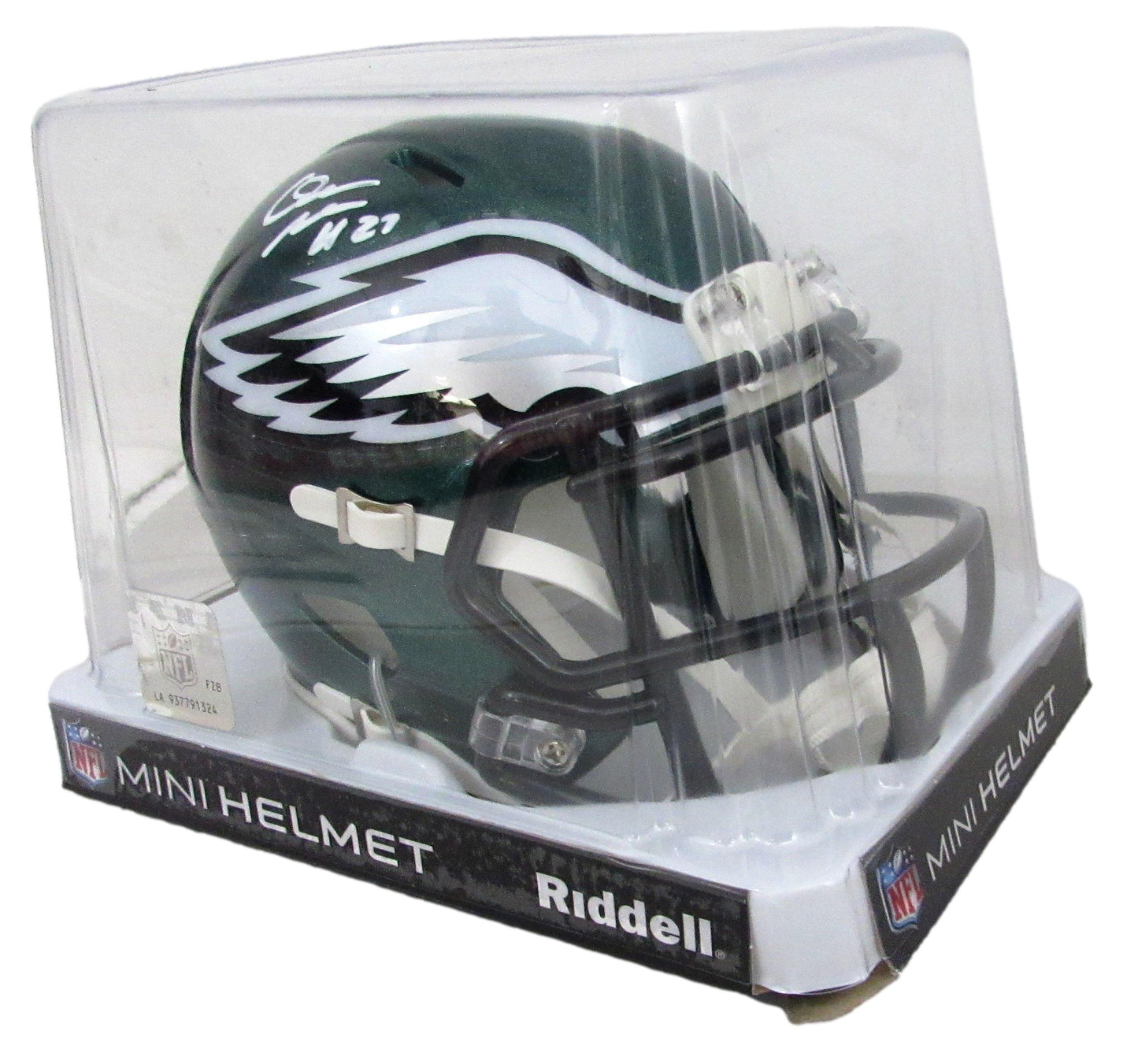Quinyon Mitchell Signed/Auto Speed Replica Mini Green Helmet Eagles JSA 210353