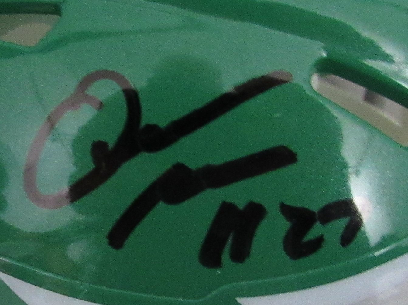 Quinyon Mitchell Signed/Auto Speed Replica Mini Kelly Helmet Eagles JSA 210354