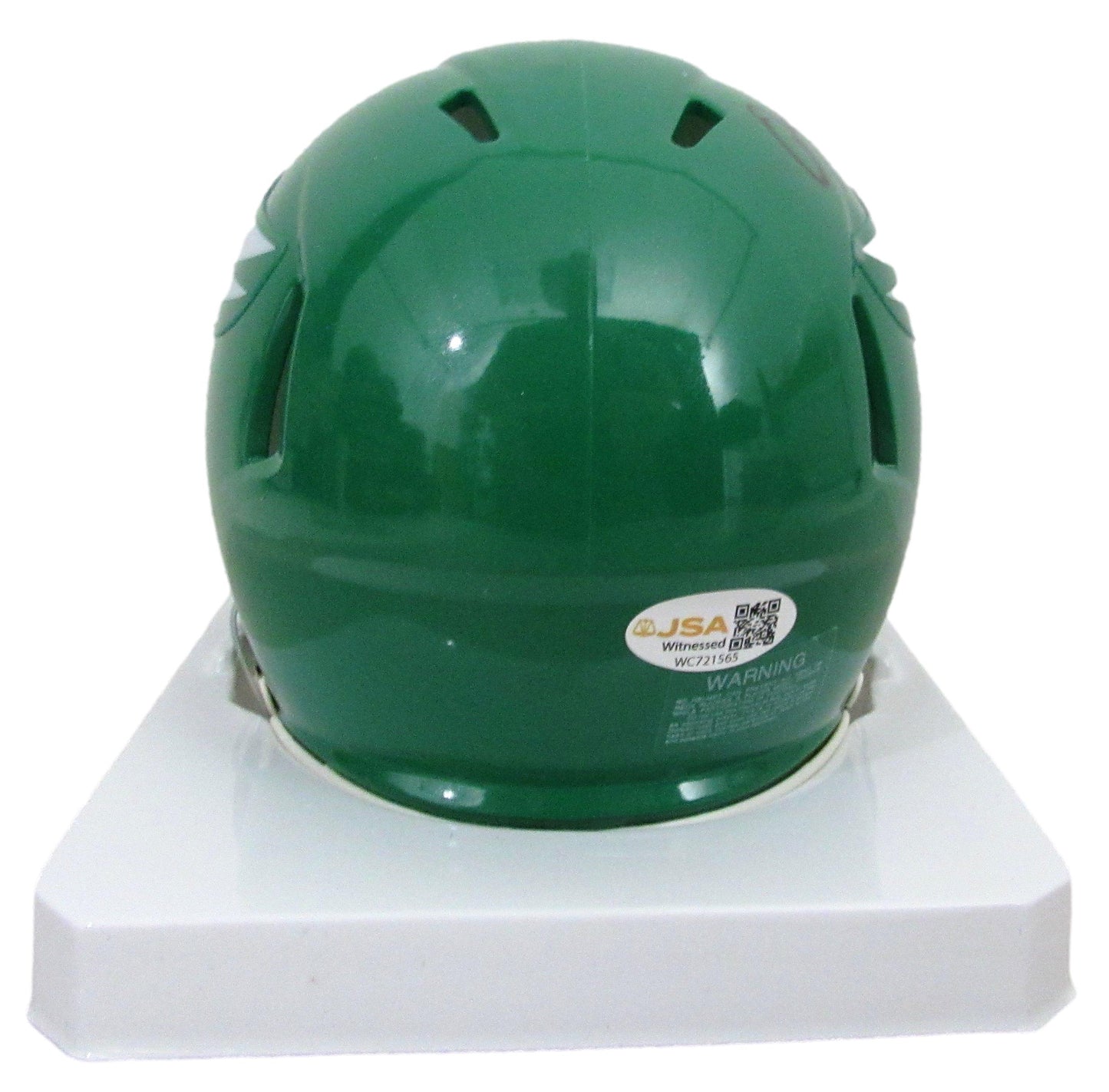 Quinyon Mitchell Signed/Auto Speed Replica Mini Kelly Helmet Eagles JSA 210354