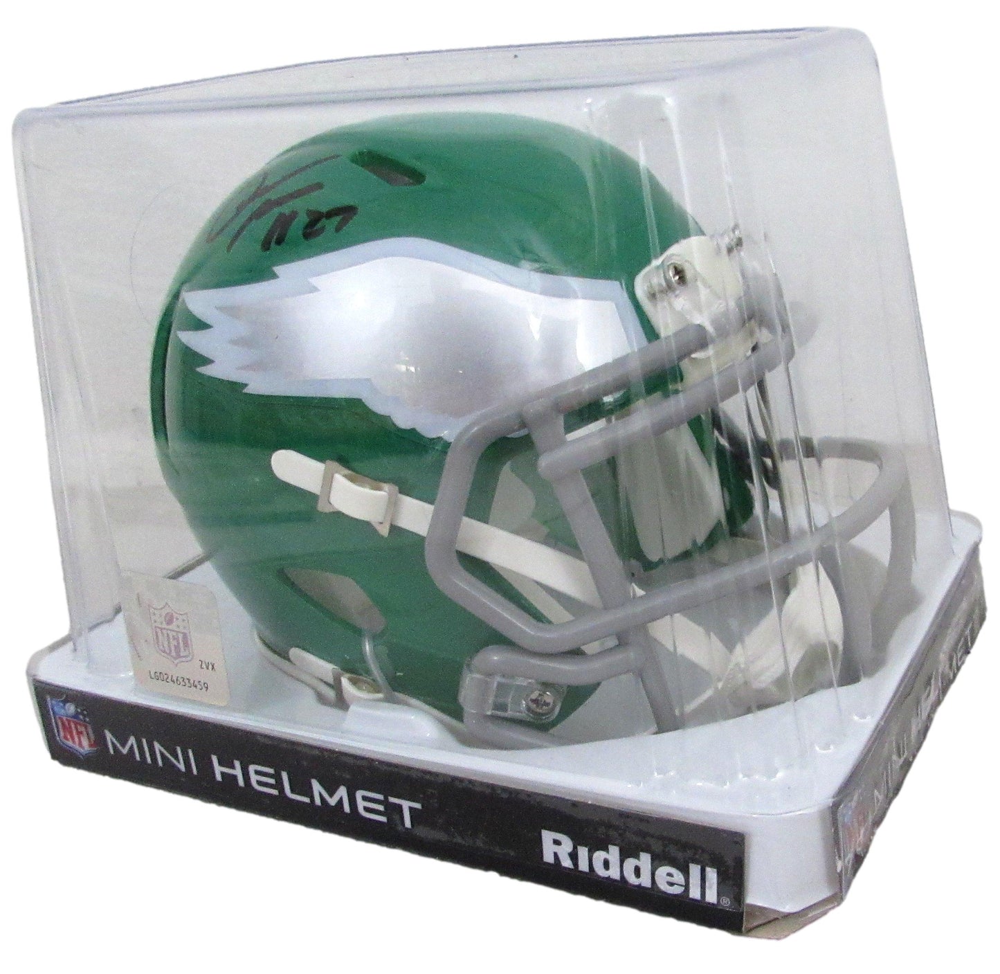 Quinyon Mitchell Signed/Auto Speed Replica Mini Kelly Helmet Eagles JSA 210354