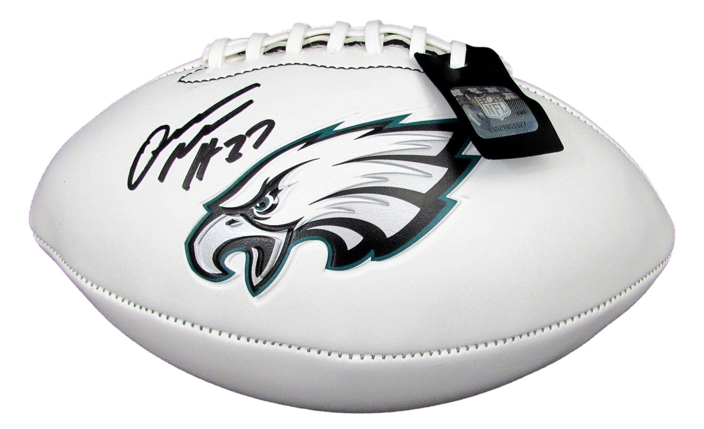 Quinyon Mitchell Signed/Autographed White Eagles Logo Football JSA 210355