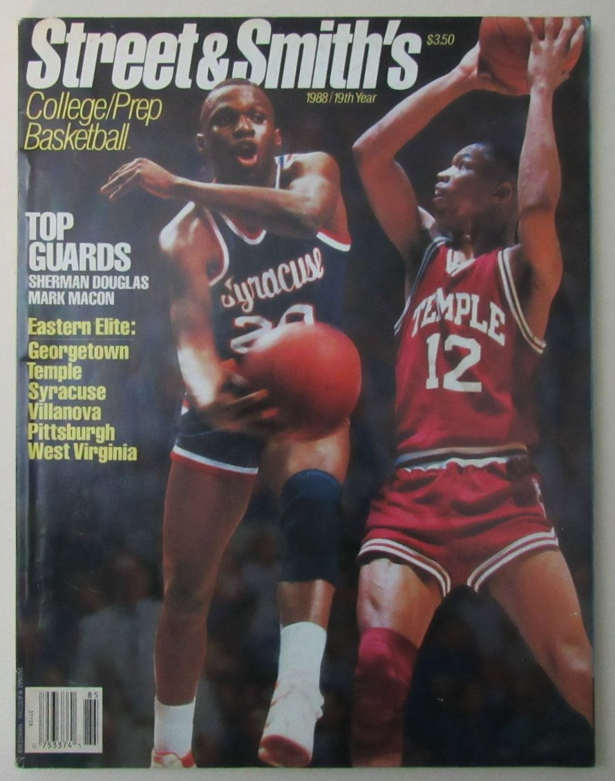 1988 Street and Smiths College Prep Basketball Yearbook Mark Macon Cover 200001