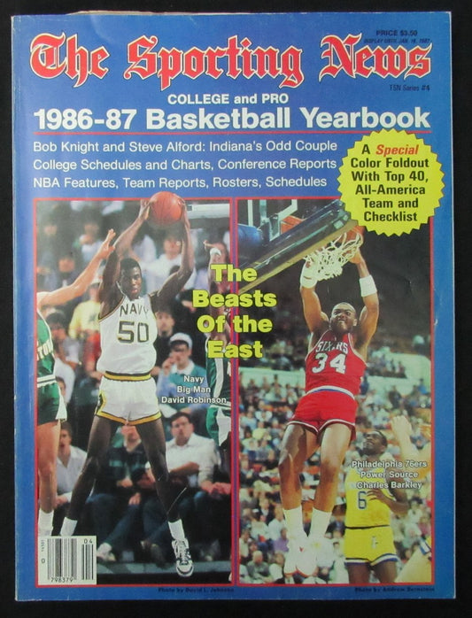 1986-87 Sporting News College Pro Basketball Yearbook Barkley Cover 200004