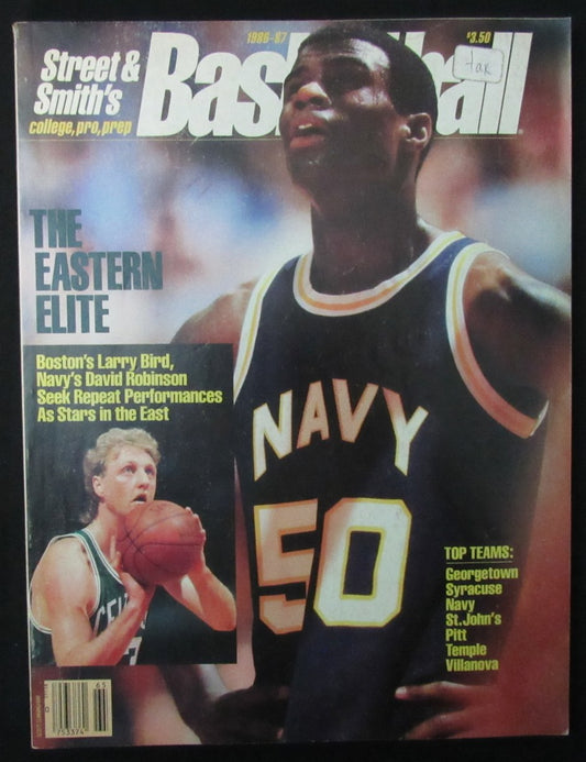1986-87 Street and Smiths College Prep Basketball Yearbook Robinson Cover 200007