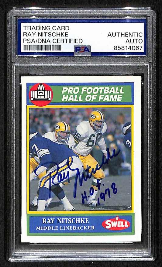 Ray Nitschke HOF Signed/Inscribed 1990 Swell Card #96 PSA/DNA 209396