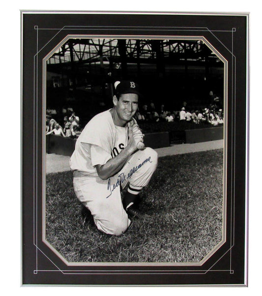 Ted Williams HOF Signed/Auto 16x20 B/W Photo Red Sox Framed PSA/DNA GSM 209964