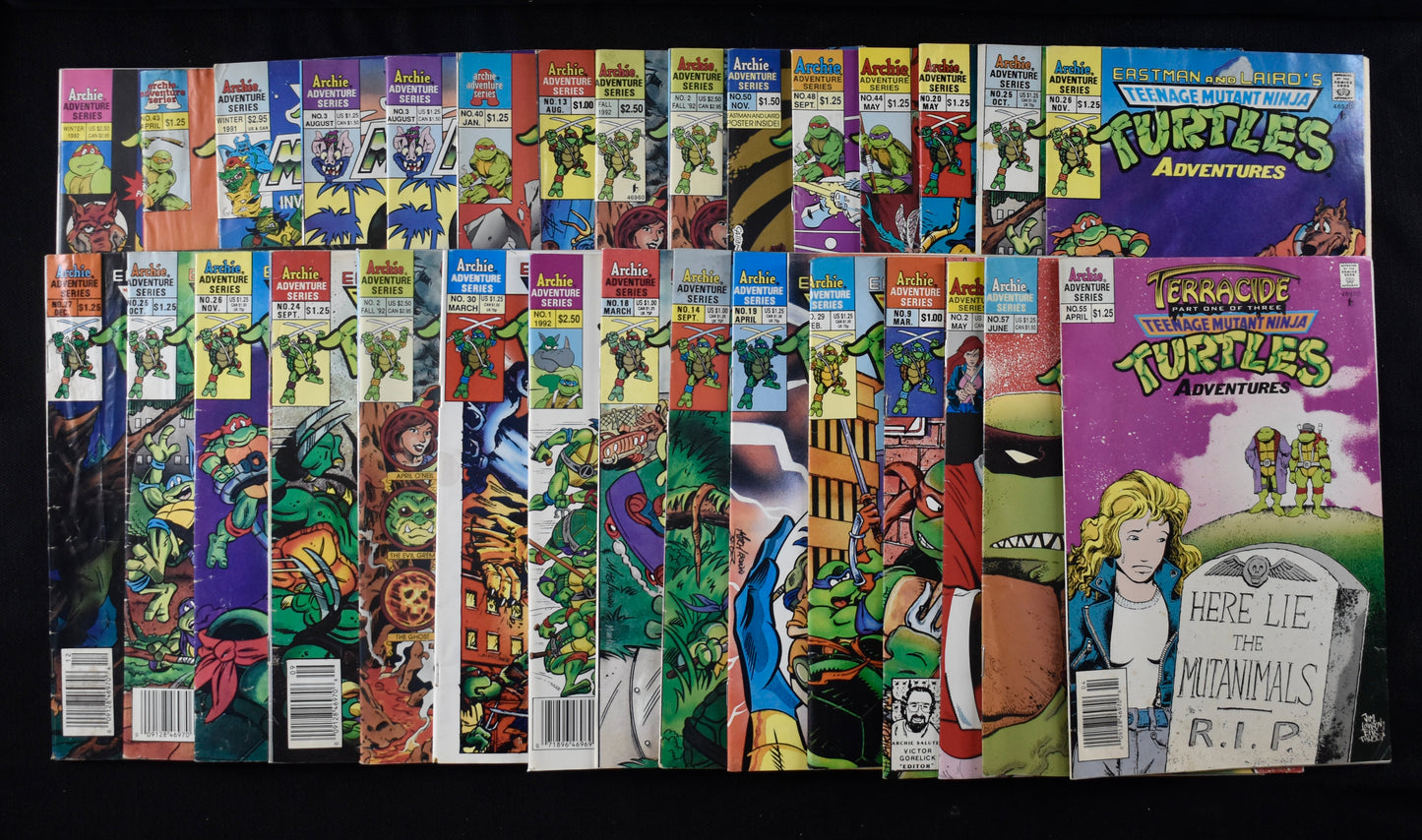 Lot of 60 ++ Teenage Mutant Ninja Turtles Comic Books Late 80's-Early 90's IXL43