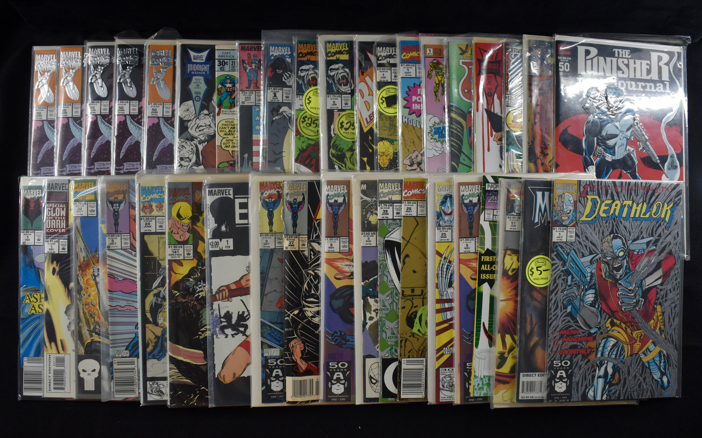 Lot of (75) Marvel Comics The Punisher, Silver Surfer, Darkhawk Moon Night IXL42