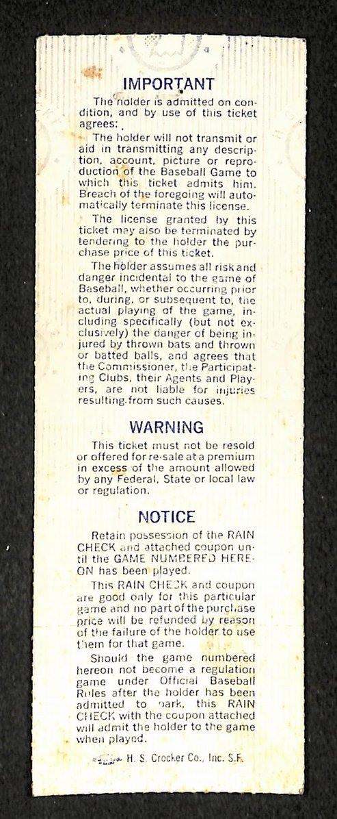 1977 World Series Game  Dodgers vs Yankees Ticket Stub Hooton CG, Cey HR IXL48