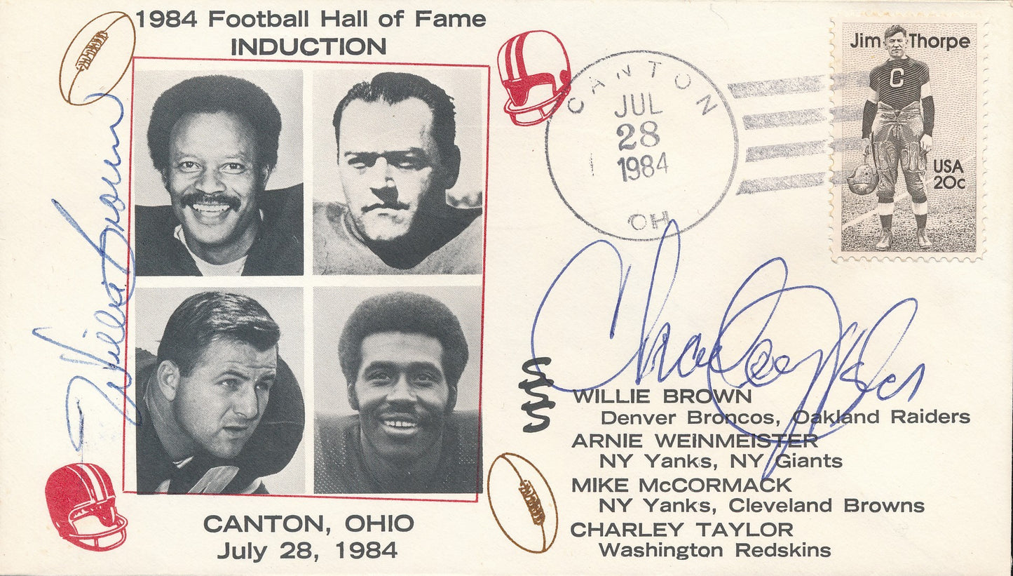 Willie Brown/Charley Taylor HOFers Signed/Auto 1984 FDC Envelope PSA/DNA 210360