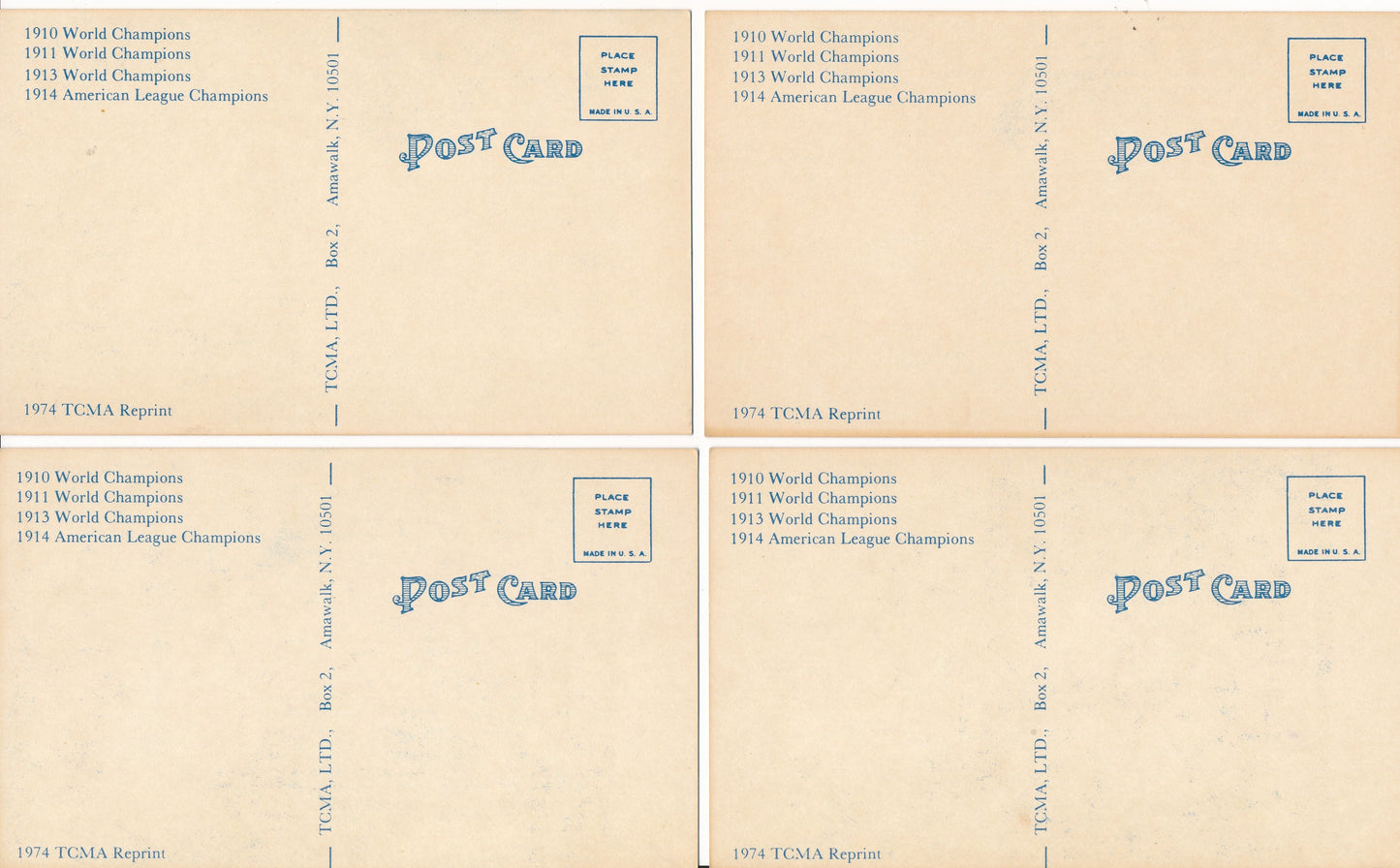 Lot of (10) 1974 Blue TCMA Reprint Postcards Philadelphia Athletics 210364