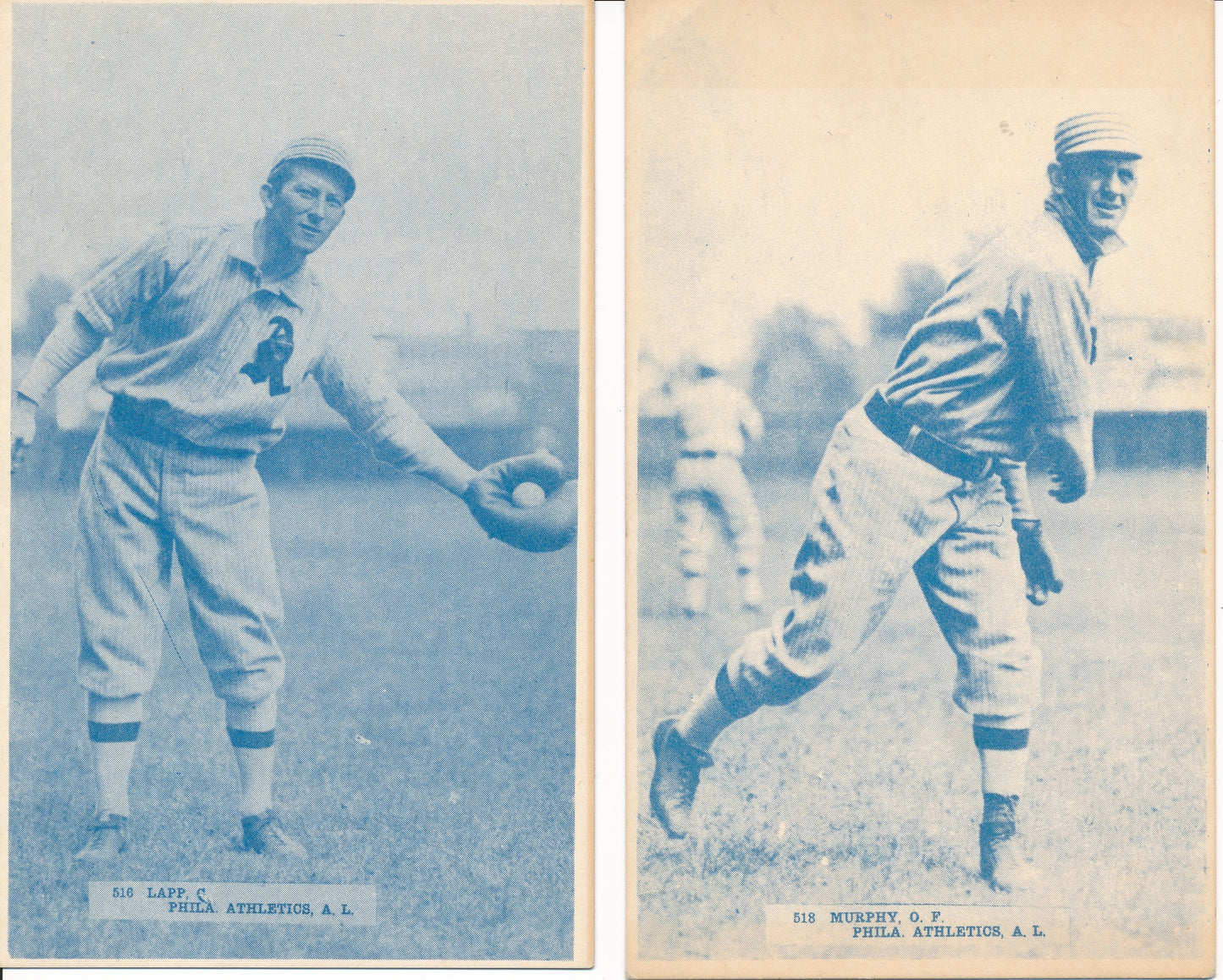 Lot of (10) 1974 Blue TCMA Reprint Postcards Philadelphia Athletics 210364