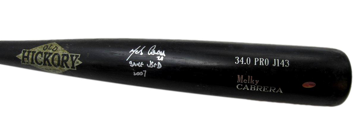 Melky Cabrera New York Yankees Game Used Signed/Auto 2007 Old Hickory Bat IXL58