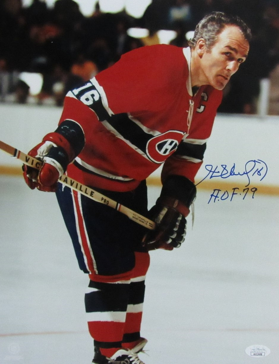 Henri Richard HOF Signed/Inscribed 11x14 Photo Montreal Canadiens JSA 189809