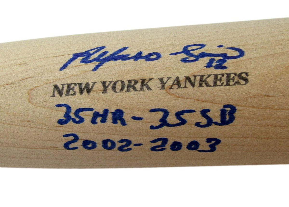 Alfonso Soriano NY Yankees Signed/Auto 2002-03 Game Model Sam  Bat IXL53