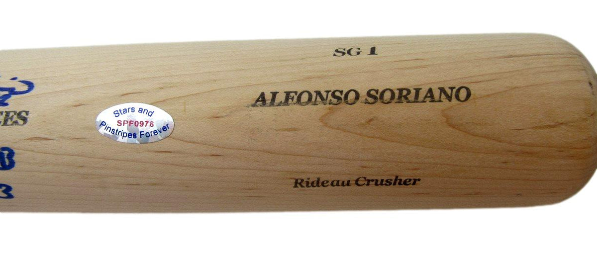 Alfonso Soriano NY Yankees Signed/Auto 2002-03 Game Model Sam  Bat IXL53