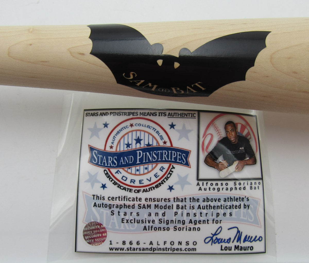 Alfonso Soriano NY Yankees Signed/Auto 2002-03 Game Model Sam  Bat IXL53