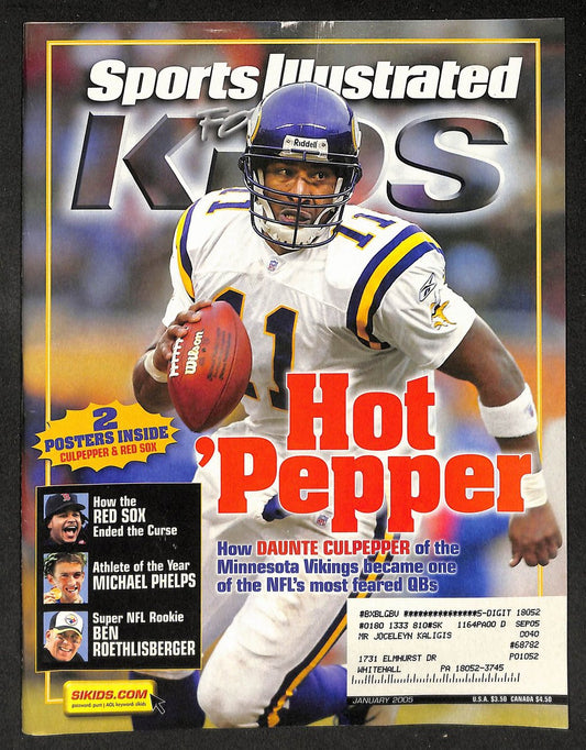 2005 Sports Illustrated for Kids Daunte Culpepper w/ Cards Roger Federer 211566