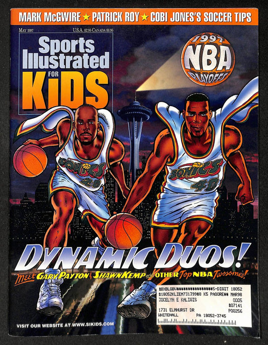 1997 Sports Illustrated for Kids Payton Kemp w/ Cards Tony Hawk 211568