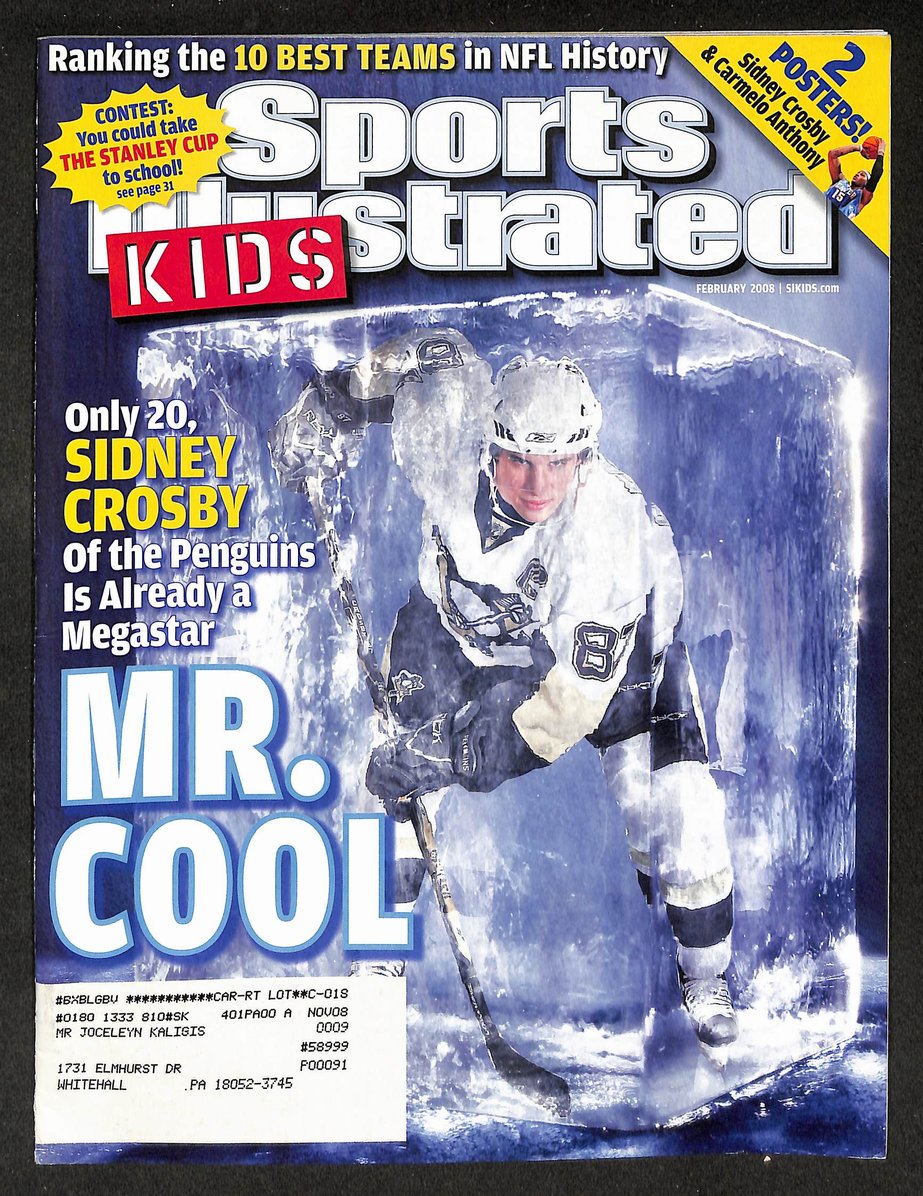 2008 Sports Illustrated for Kids Sidney Crosby w/ Cards Kane Owens 211574