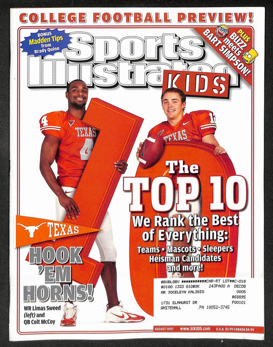 2007 Sports Illustrated for Kids Texas Longhorns w/ Cards Wayne Rooney 211578