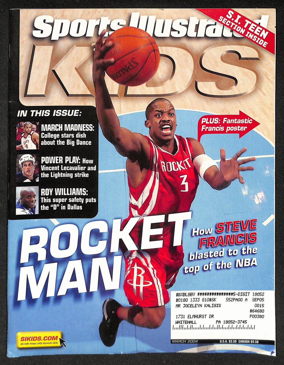 2004 Sports Illustrated for Kids Steve Francis w/ Cards Michael Phelps 211579