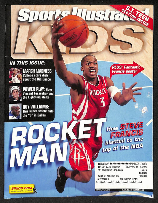 2004 Sports Illustrated for Kids Steve Francis w/ Cards Michael Phelps 211579