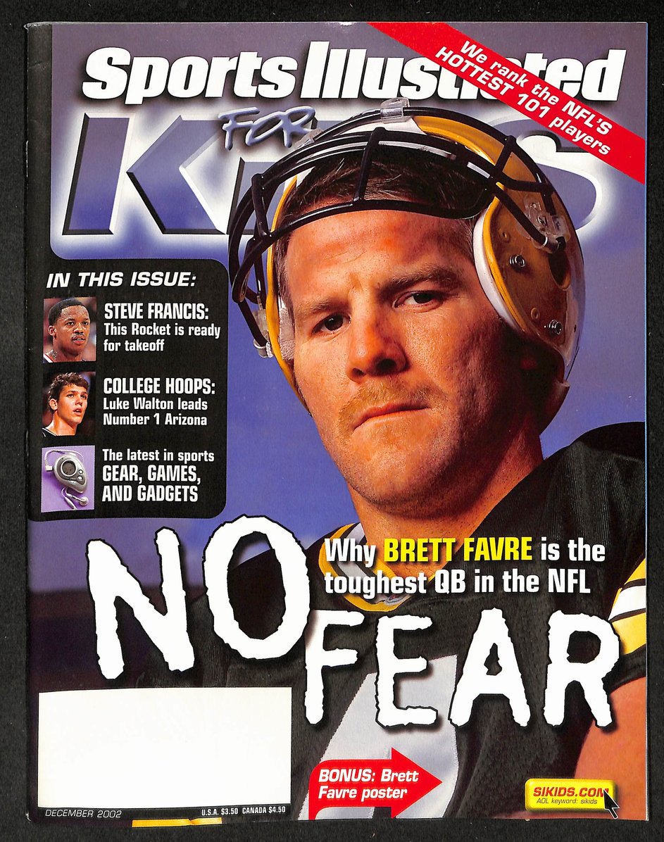 2002 Sports Illustrated for Kids Brett Favre w/ Cards Serena Williams 211582