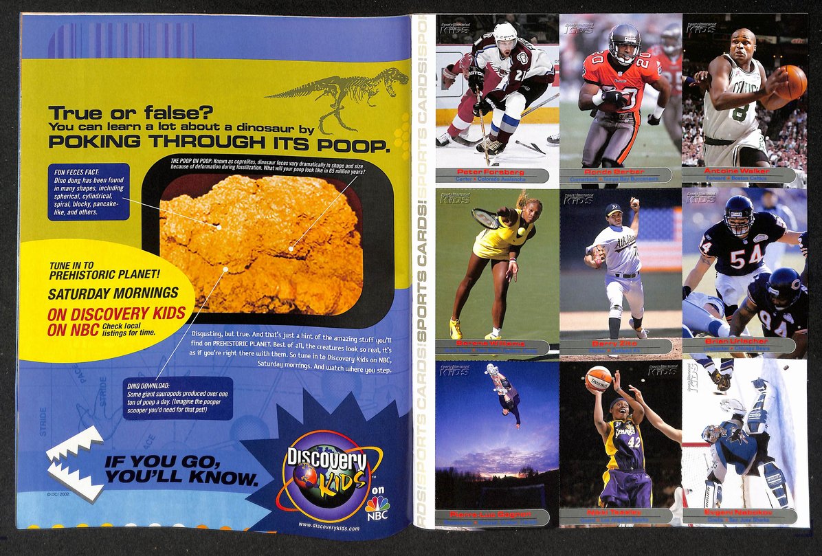 2002 Sports Illustrated for Kids Brett Favre w/ Cards Serena Williams 211582