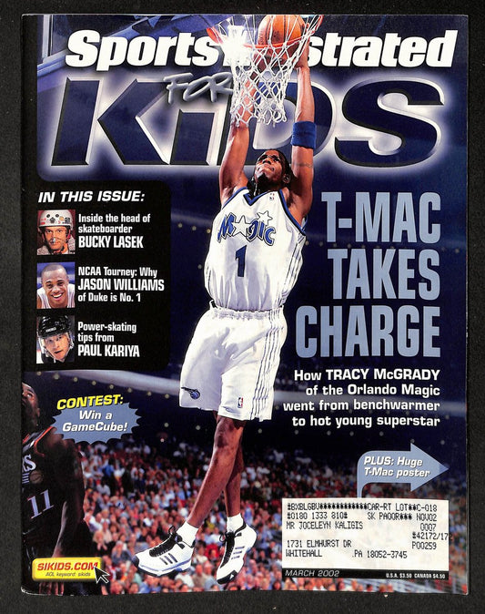 2002 Sports Illustrated for Kids Tracy McGrady w/ Cards Pujols Bettis 211584