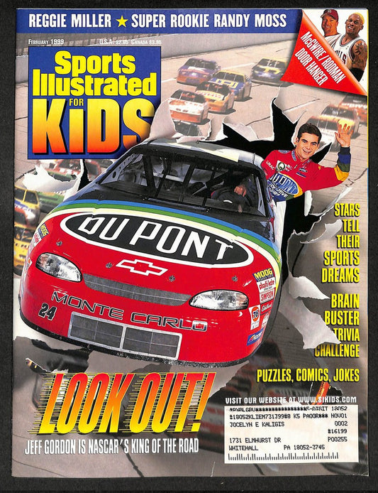 1999 Sports Illustrated for Kids Jeff Gordon w/ Cards Cunningham Cone 211586