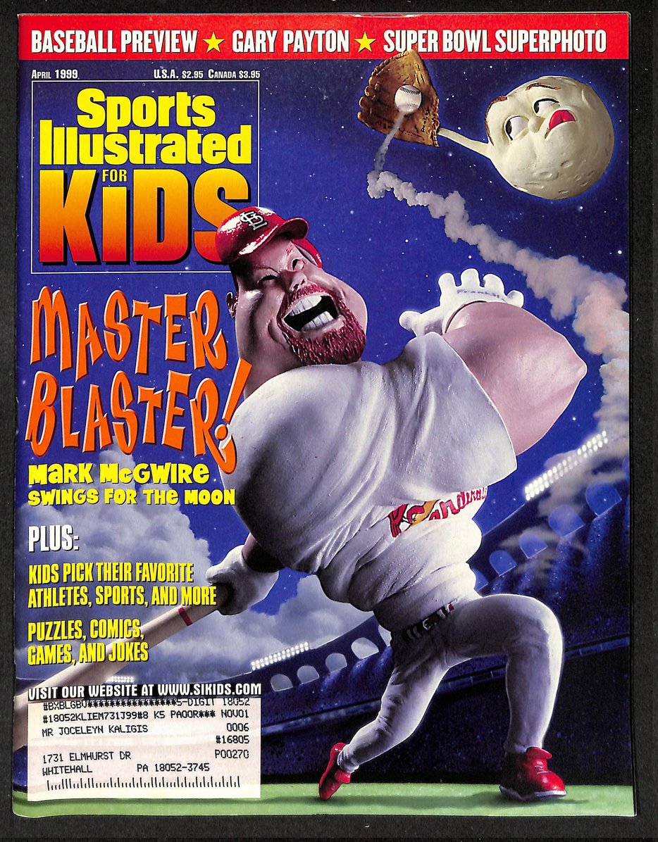 1999 Sports Illustrated for Kids Mark McGwire w/ Cards Sampras Elway 211587