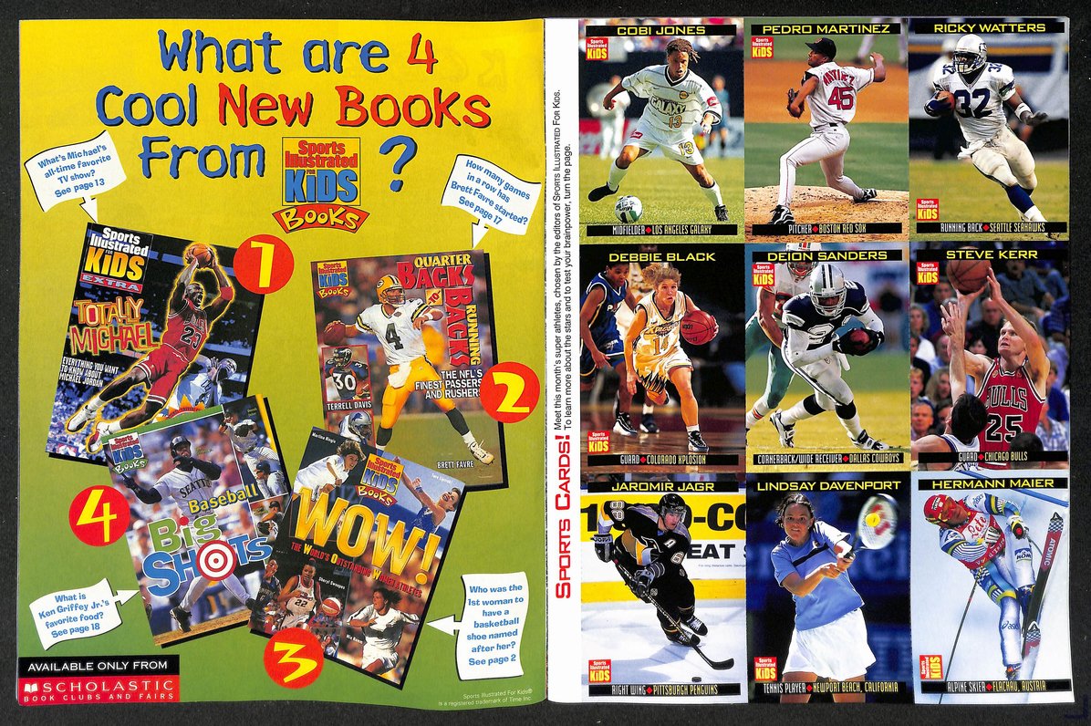 1999 Sports Illustrated for Kids Let's Party w/ Cards Jagr Sanders 211588