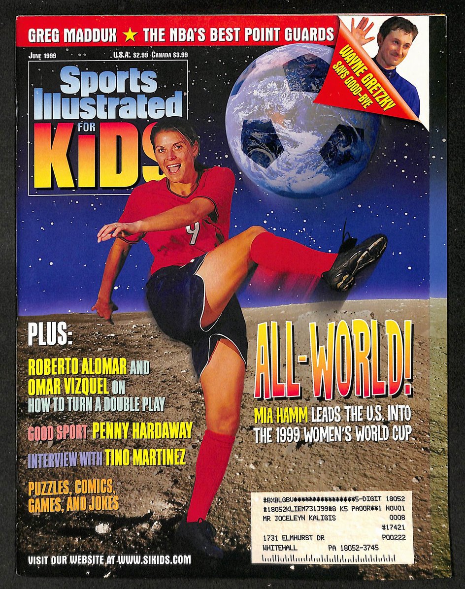 1999 Sports Illustrated for Kids Mia Hamm w/ Cards Rodriguez Duval 211589